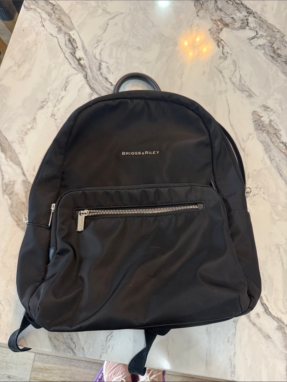 Briggs & Riley Black Nylon Daypack laptop Backpack